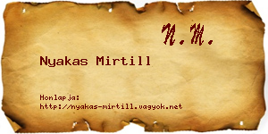 Nyakas Mirtill névjegykártya